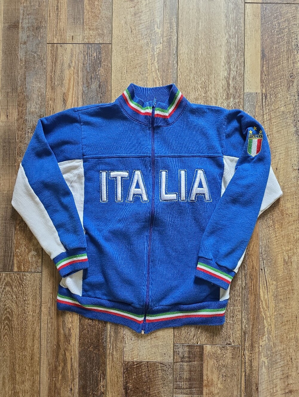 Italia - Vintage Y2K Made in Italy Full-Zip Track Jacket - M - Royal Blue